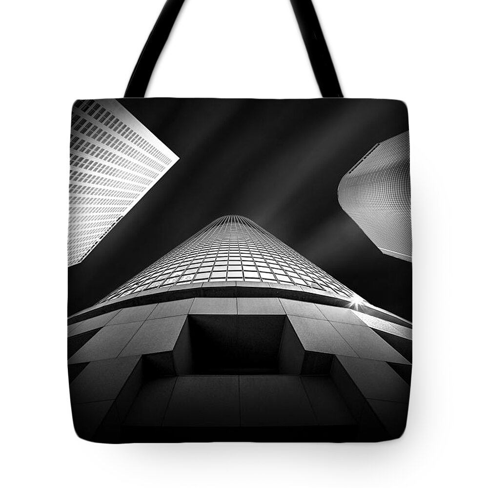 Los Angeles Tote Bag featuring the photograph Tower Wars 2 by Az Jackson
