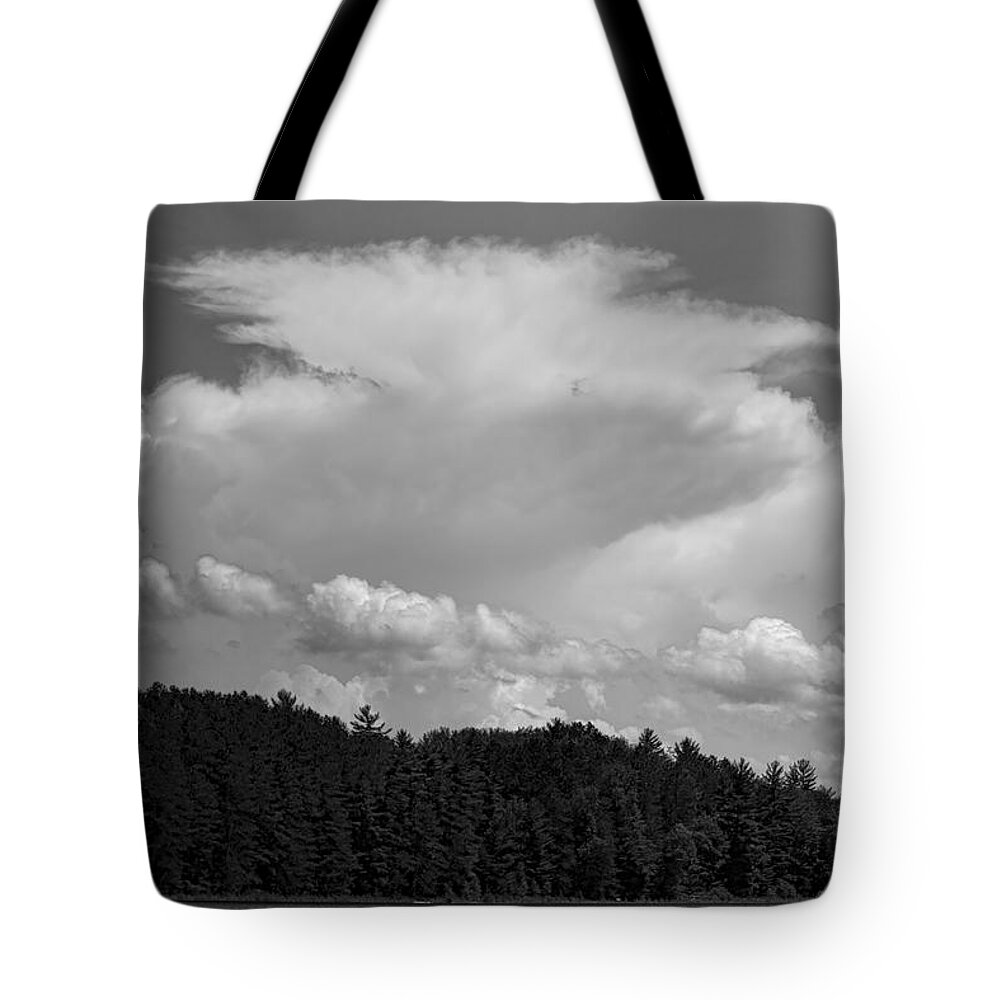 Buck Lake Tote Bag featuring the photograph Towering Clouds Over Buck Lake by Dale Kauzlaric