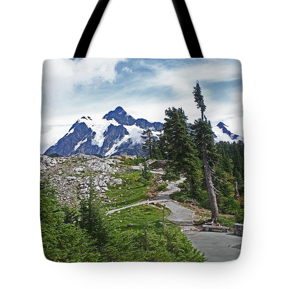 Trail To Artist Point At Mt. Baker Washington Tote Bag featuring the photograph Trail To Artist Point At Mt. Baker Washington by Tom Janca