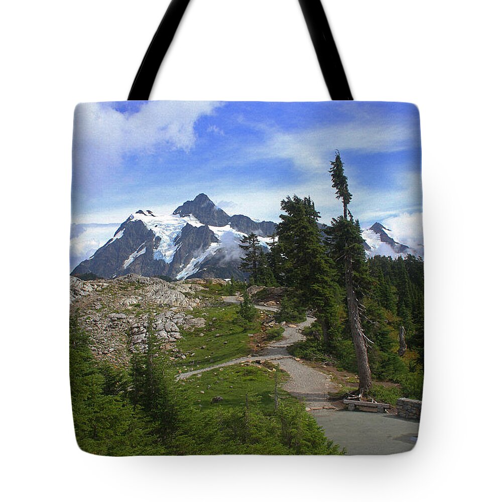Trail To Artist Point Mount Baker Tote Bag featuring the photograph Trail To Artist Point Mount Baker by Tom Janca