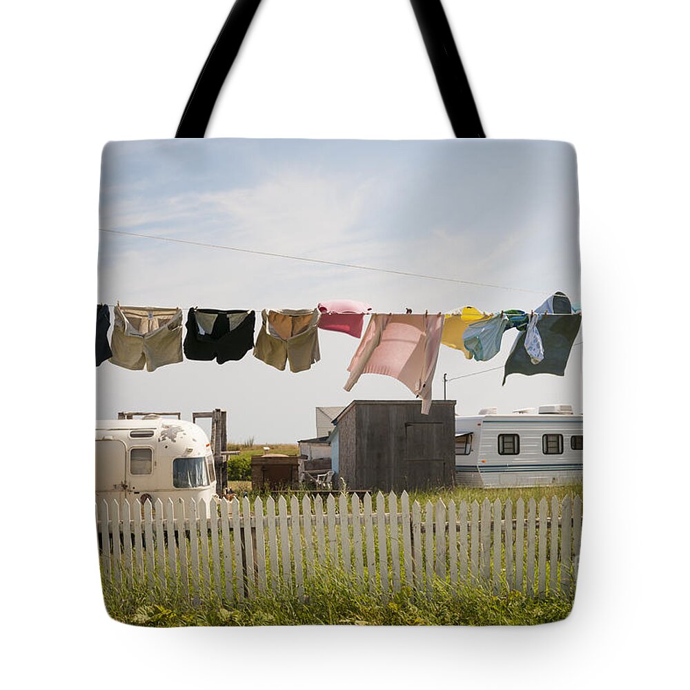 Trailers Tote Bag featuring the photograph Trailers in North Rustico by Elena Elisseeva