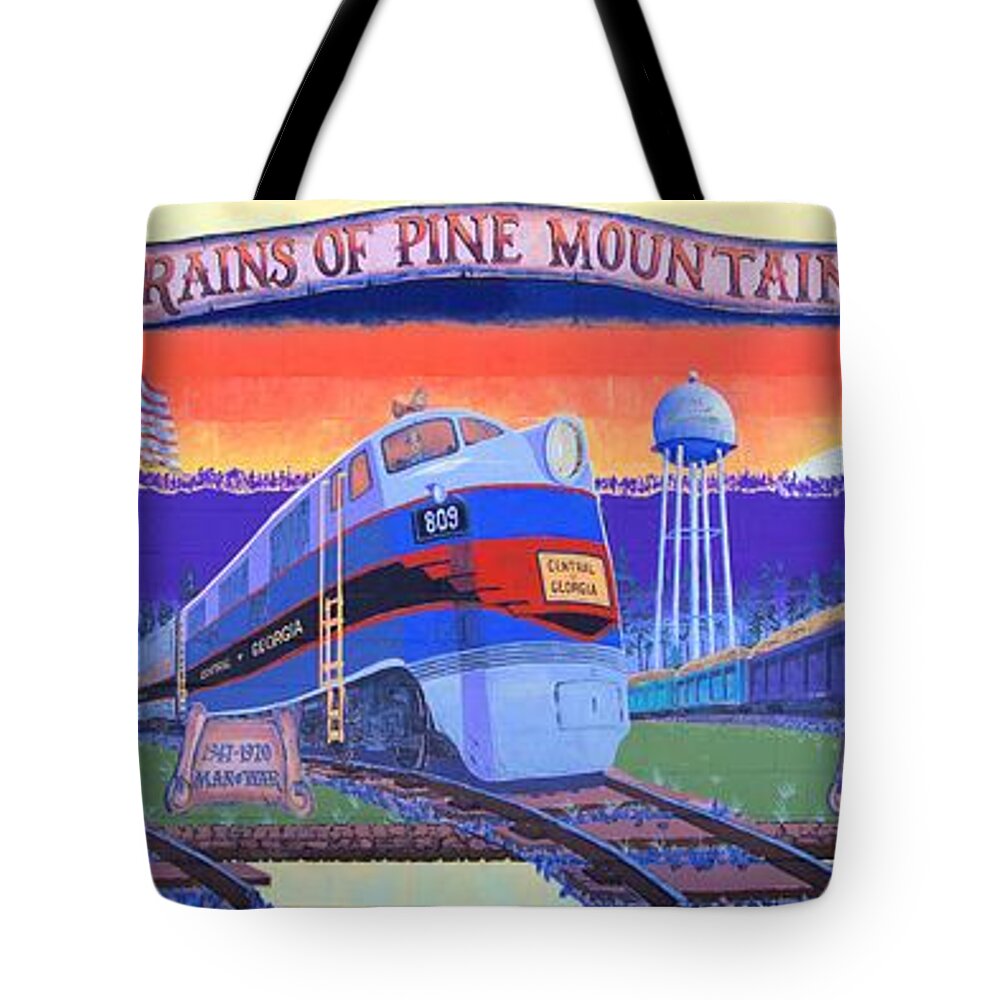 8131 Tote Bag featuring the photograph Trains of Pine Mountain by Gordon Elwell