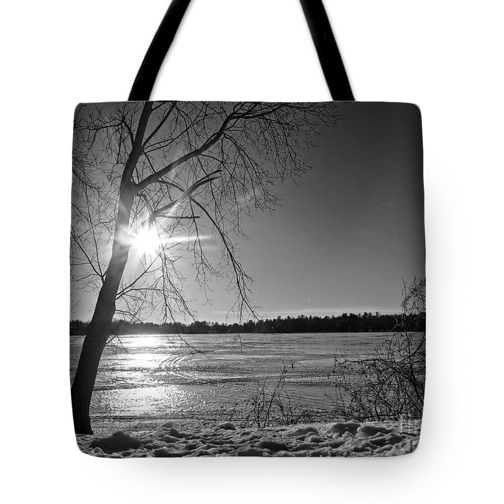 Snow Tote Bag featuring the photograph Tranquil Sunset by Ms Judi