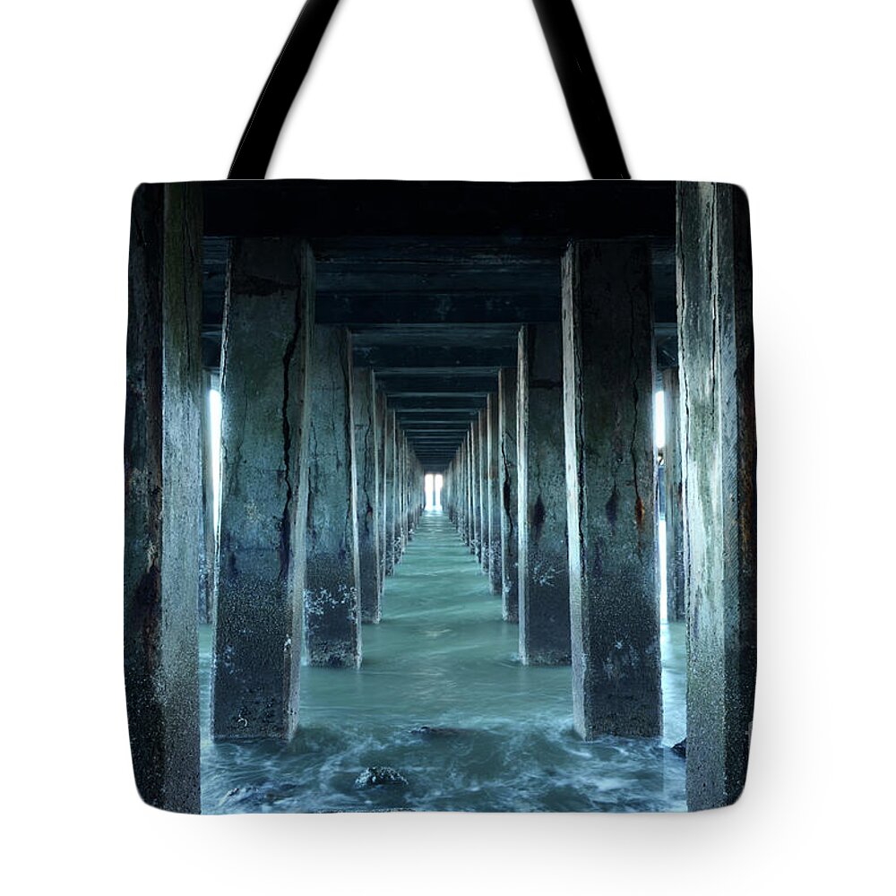  Seascapes Tote Bag featuring the photograph Into The Blue Zone by Bob Christopher
