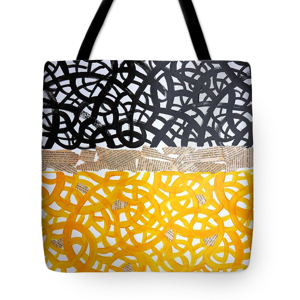 Contrasts Tote Bag featuring the mixed media Transition by Cristina Stefan
