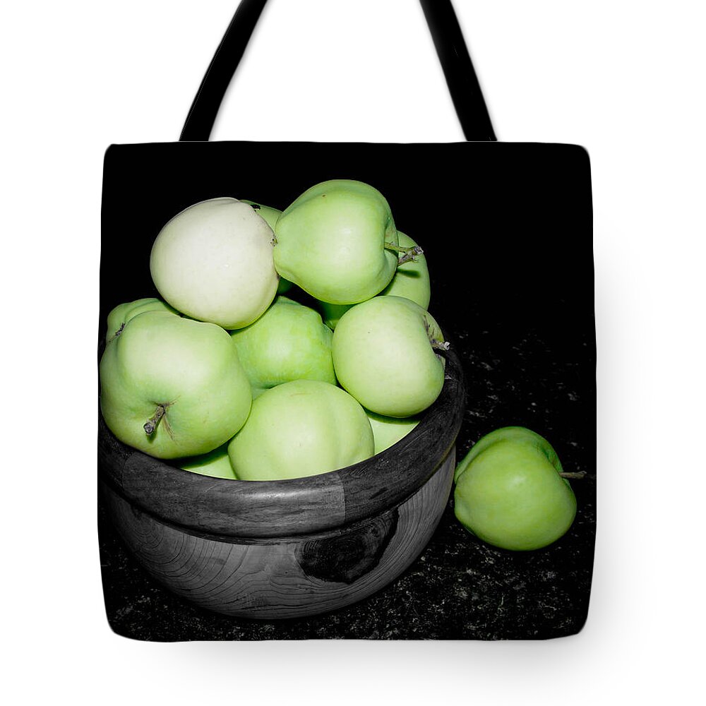 Apples Tote Bag featuring the photograph Transparent Apples by Adria Trail
