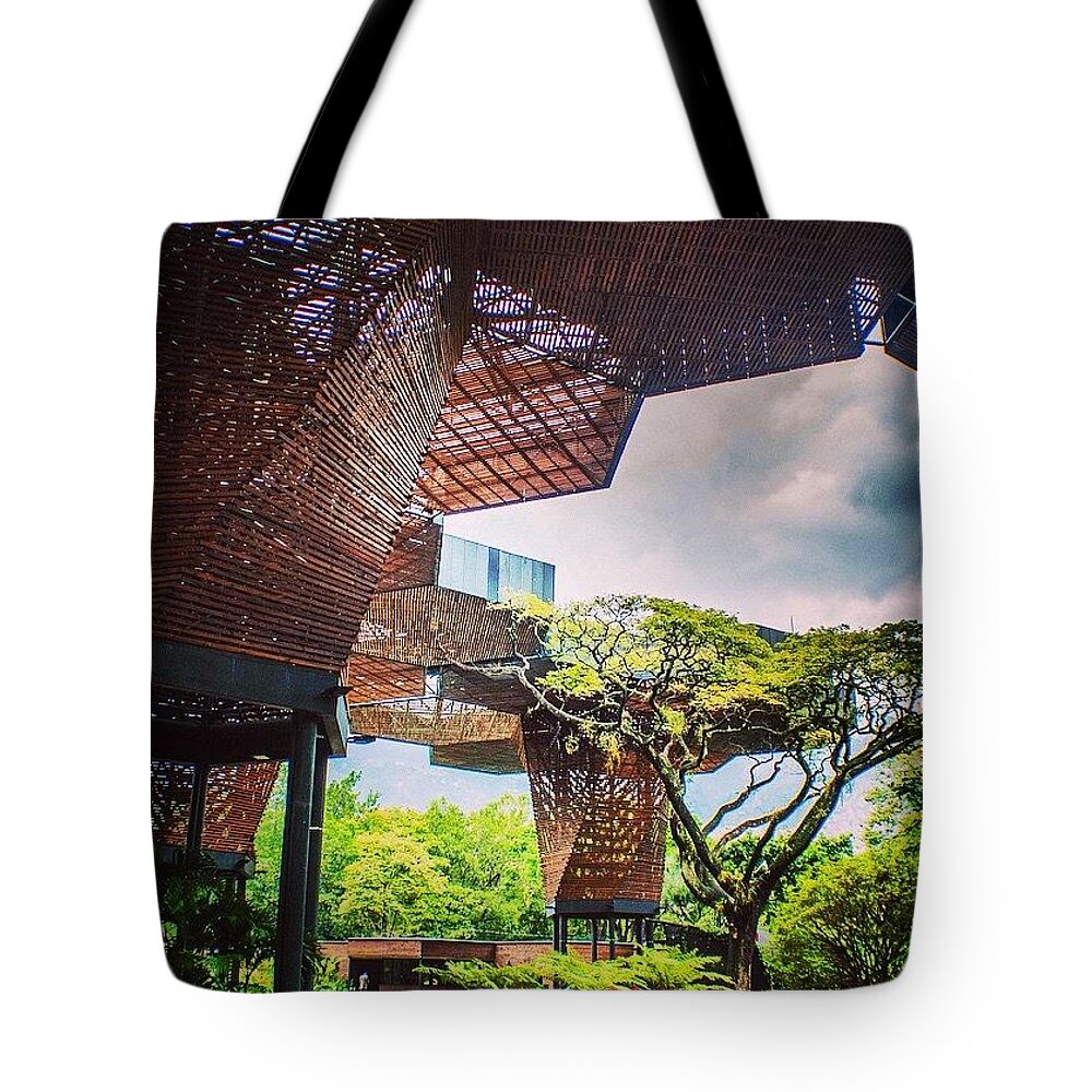 Beautiful Tote Bag featuring the photograph Tree Houses, Medellin, Colombia by Aleck Cartwright