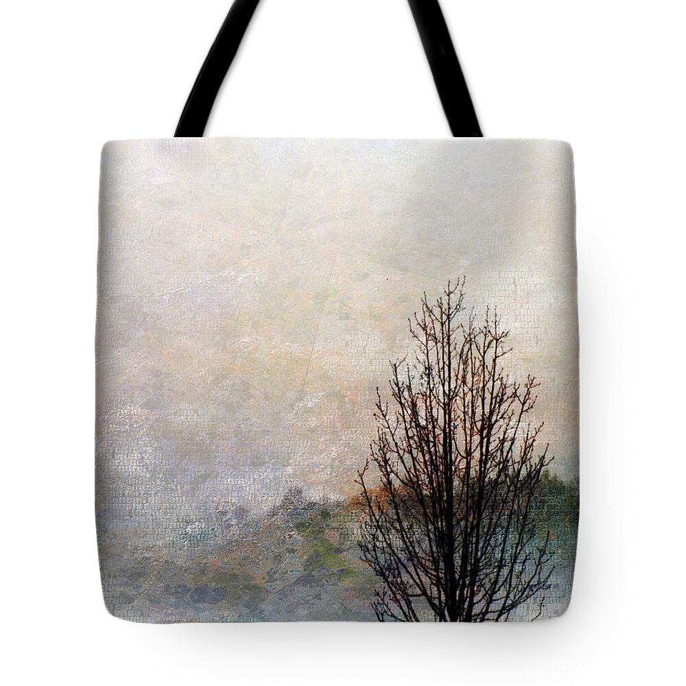 Impression Impressionist Tote Bag featuring the digital art Tree Impression by Bruce Rolff