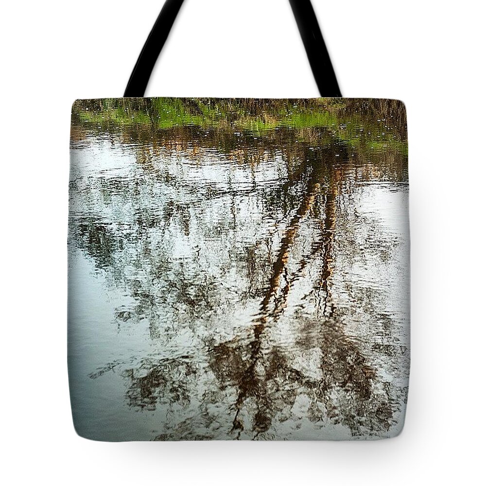 Reflection Tote Bag featuring the photograph Treeflection by Aleck Cartwright