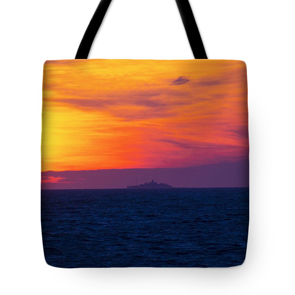 Sunset Tote Bag featuring the photograph Triangulation by Joe Geraci