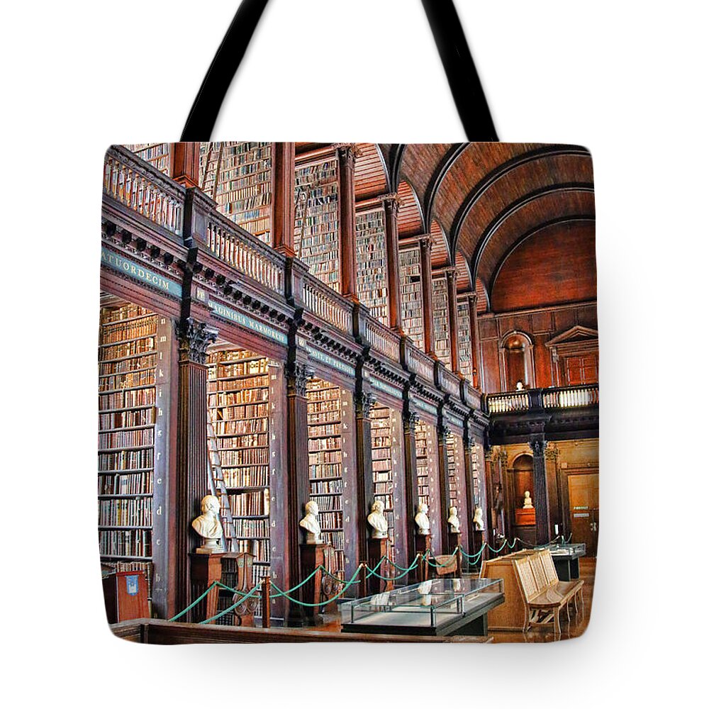 Trinity College Library Tote Bag featuring the photograph Trinity College Library 7024 by Jack Schultz
