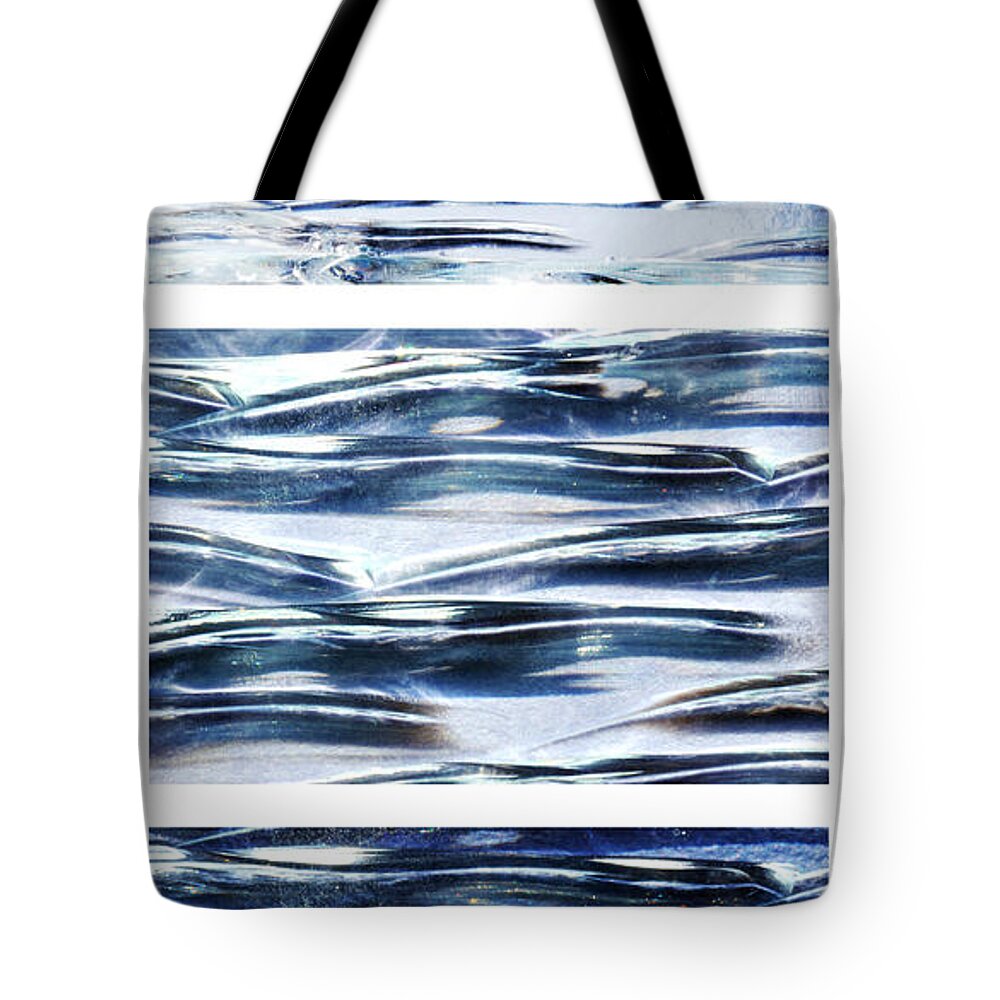 Trio Tote Bag featuring the photograph Trio In Blue by Wendy Wilton