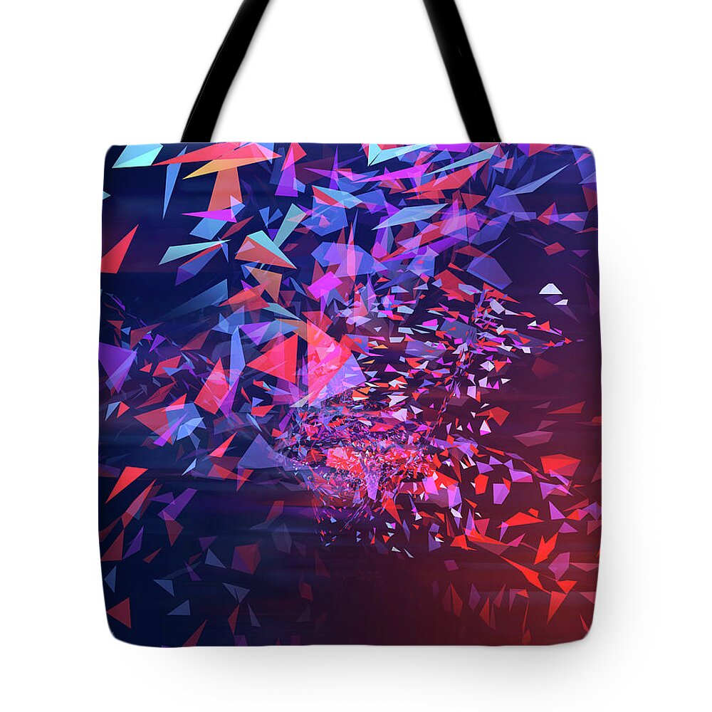 Particle Tote Bag featuring the photograph Trixel 03 by Mina De La O