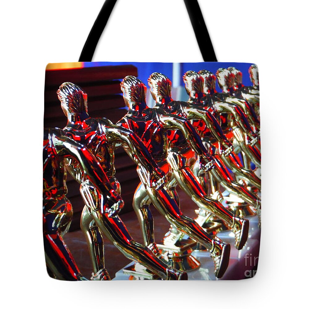 Trophy Boys Tote Bag featuring the photograph Trophy Boys by Paddy Shaffer