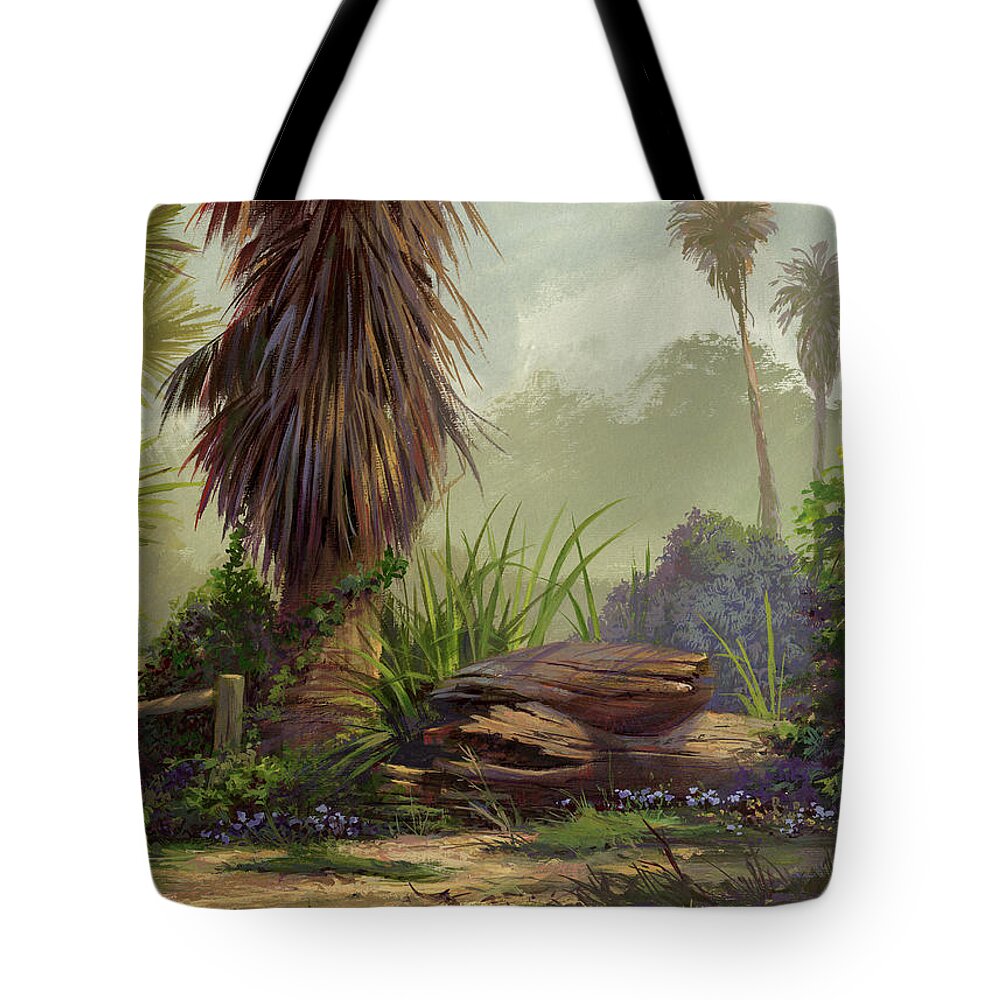 Landscape Tote Bag featuring the painting Tropical Blend by Michael Humphries