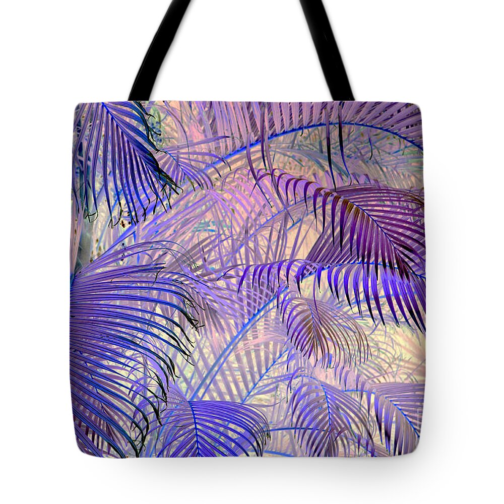 Palms Tote Bag featuring the photograph Tropical Embrace by Roselynne Broussard