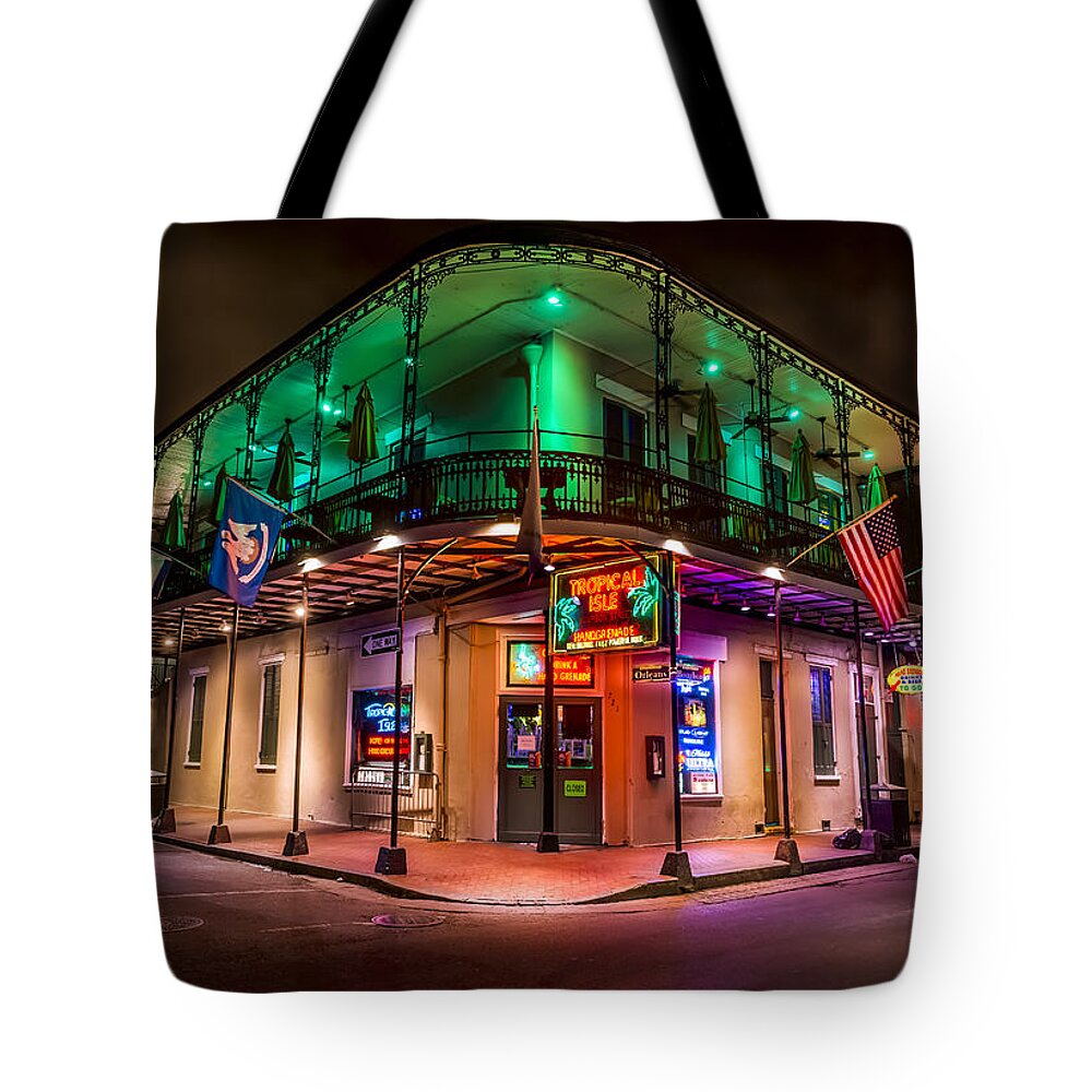 Tropical Isle Tote Bag featuring the photograph Tropical Isle in New Orleans by David Morefield