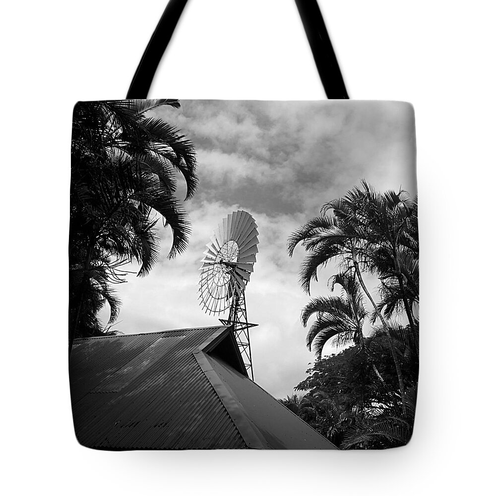 Maui Tote Bag featuring the photograph Tropical Windmill by Richard Reeve