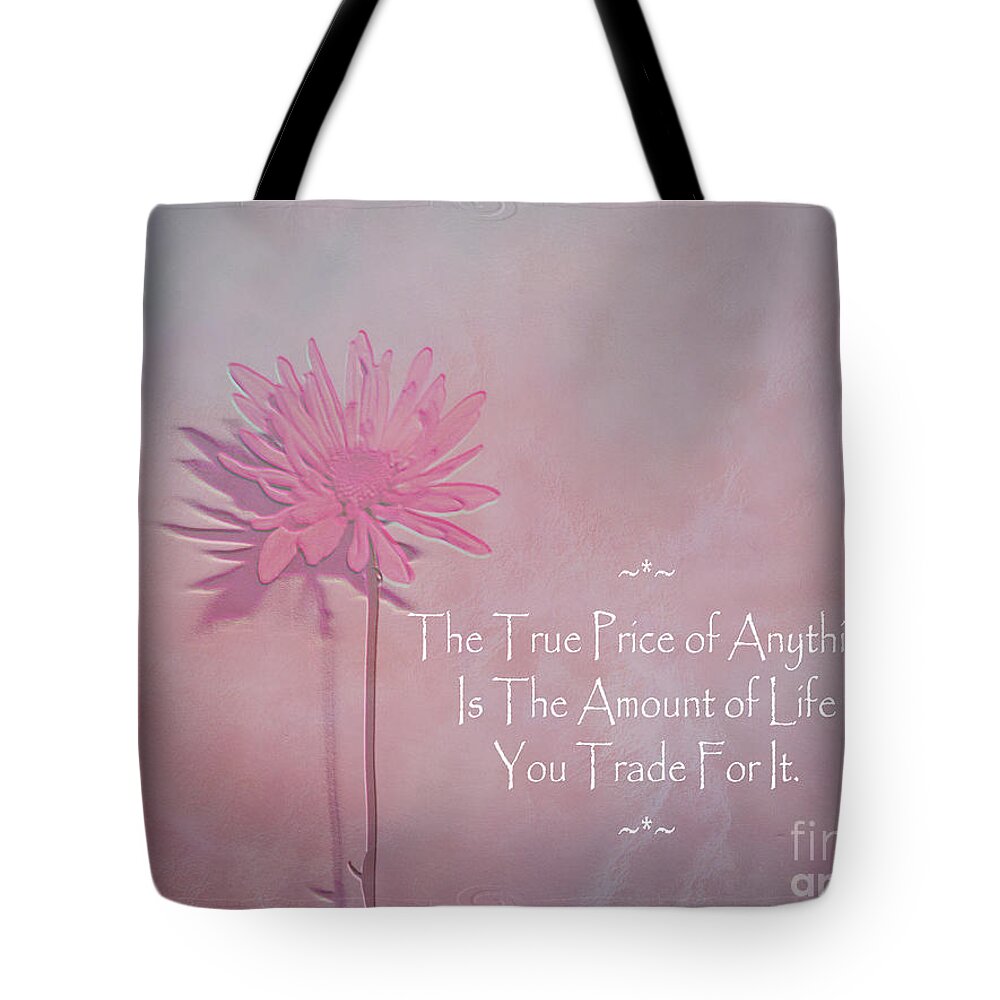 Floral Tote Bag featuring the photograph True Price by Adri Turner