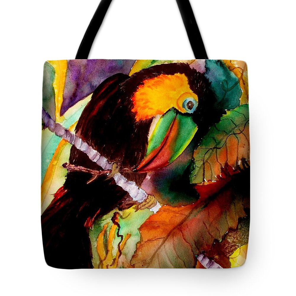 Toucan Tote Bag featuring the painting Tu Can Toucan by Lil Taylor