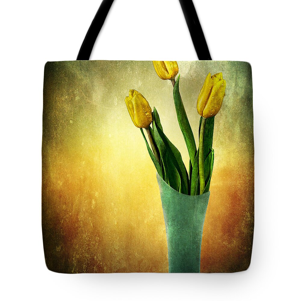Flowers Tote Bag featuring the photograph Tulip Bouquet by Shirley Mangini