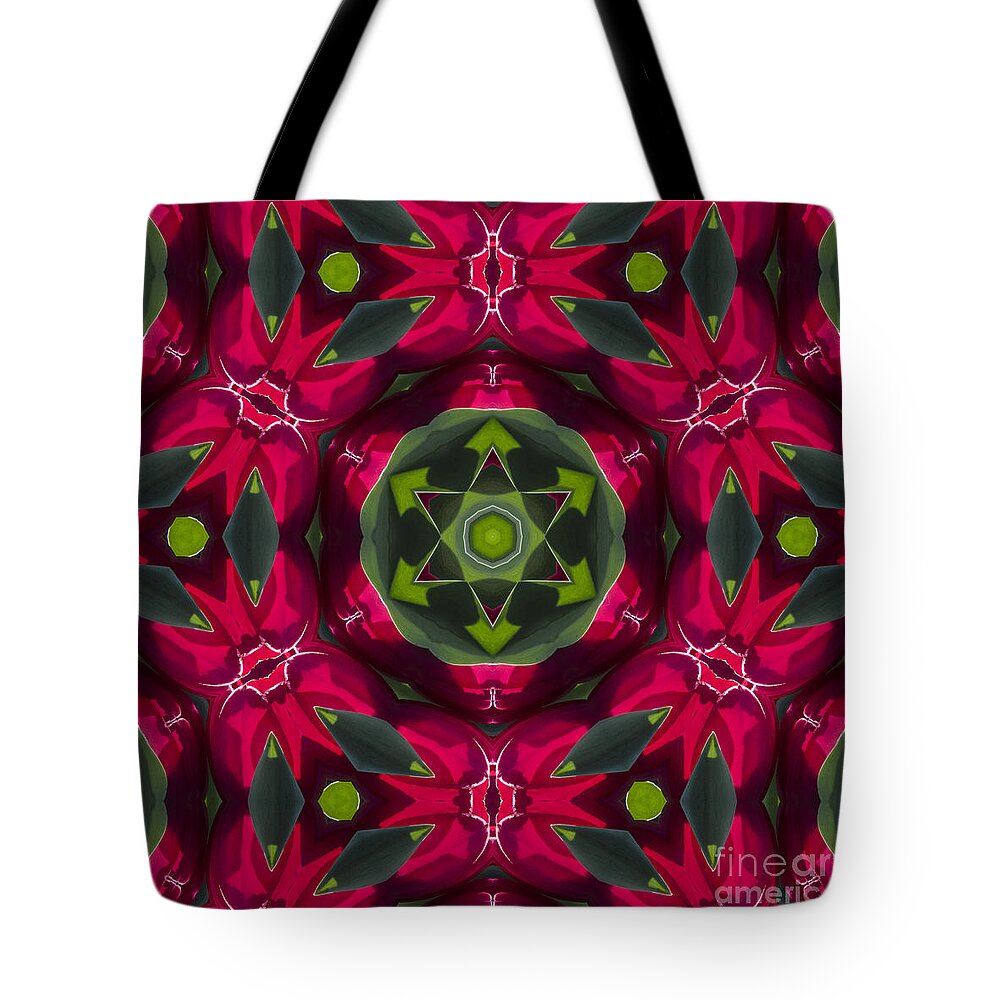 Photo Tote Bag featuring the photograph Tulip Kaleidoscope by Judy Wolinsky