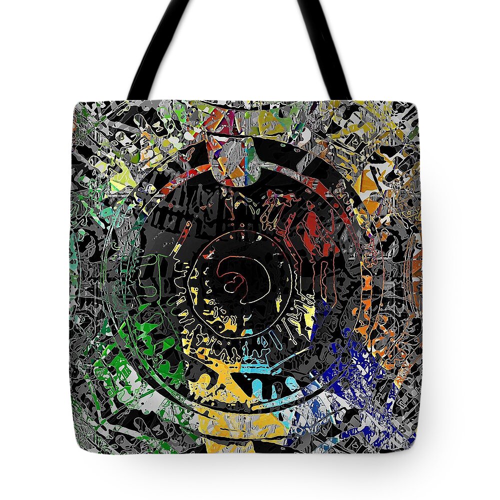 Abstract Tote Bag featuring the digital art Tunnel Vision by David Manlove