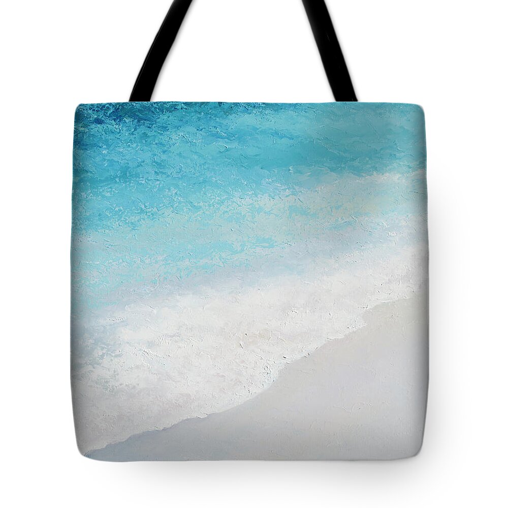 Ocean Tote Bag featuring the painting Turquoise Ocean 4 by Jan Matson