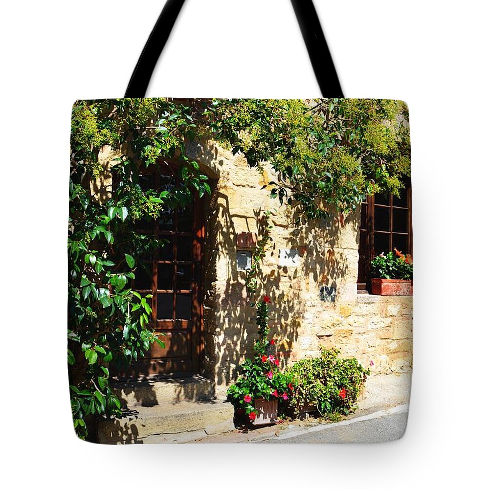 Tuscan Door Tote Bag featuring the photograph Tuscan Door Number One by Ramona Matei