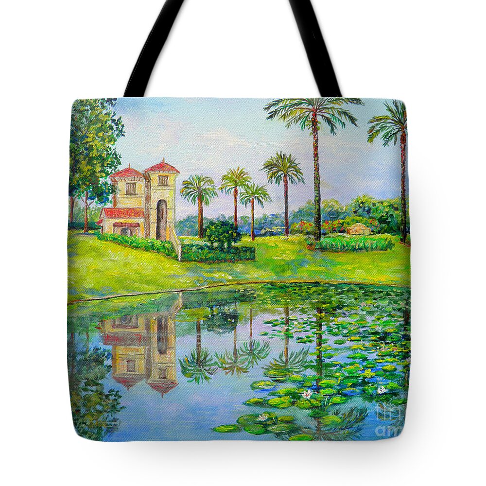 Florida Tote Bag featuring the painting Tuscana Reflection by Lou Ann Bagnall