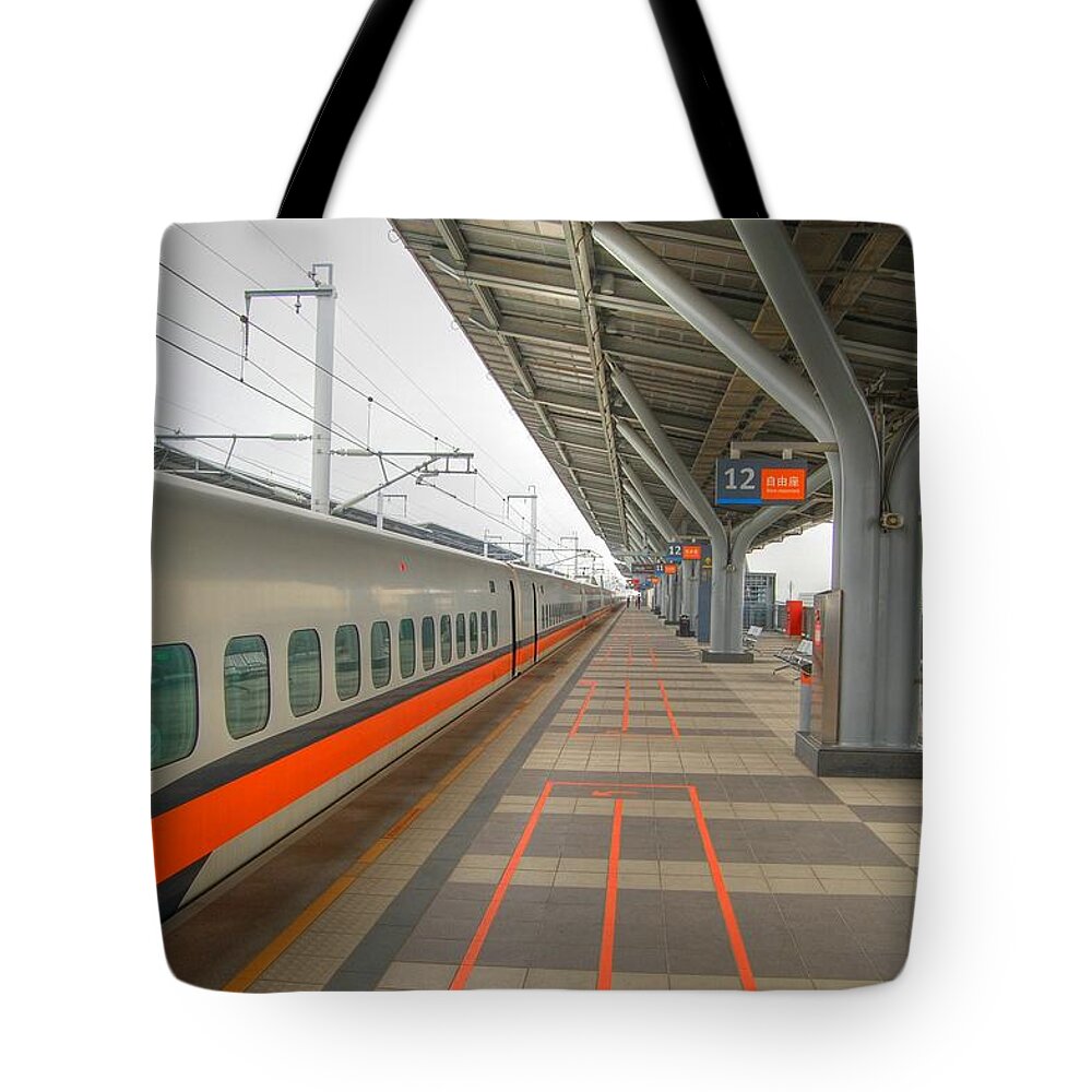 Taiwan Tote Bag featuring the photograph TW Bullet Train 2 by Bill Hamilton