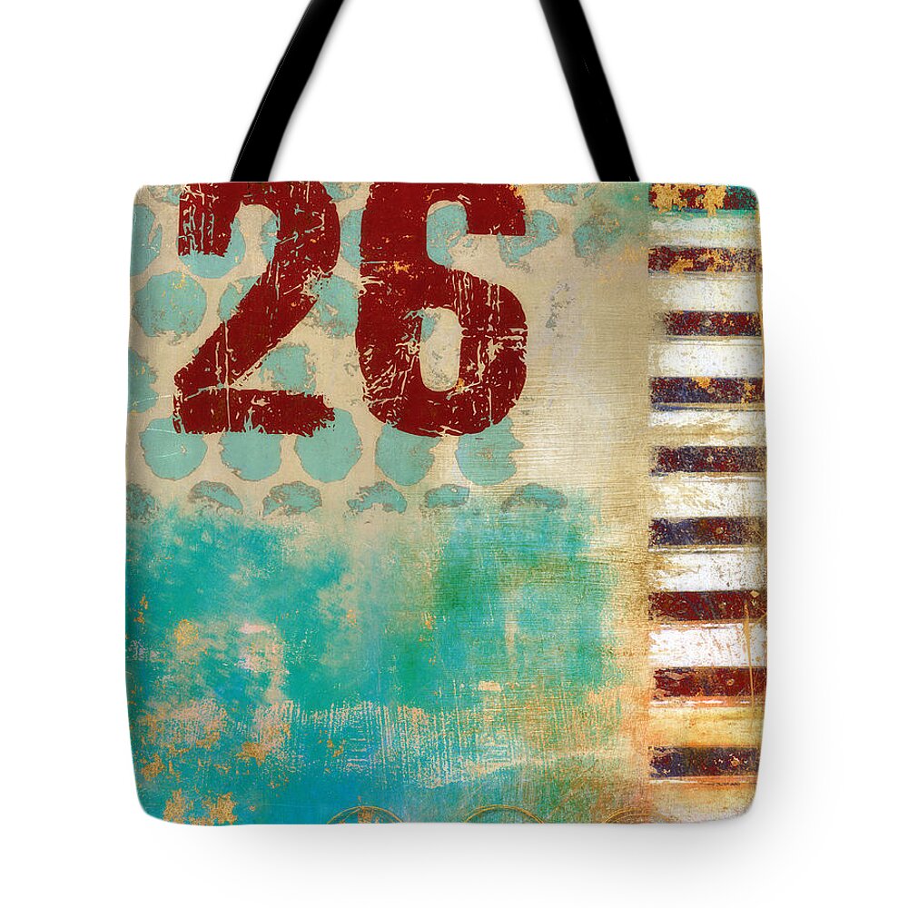 Number Tote Bag featuring the photograph Twenty-Six Stripes by Carol Leigh