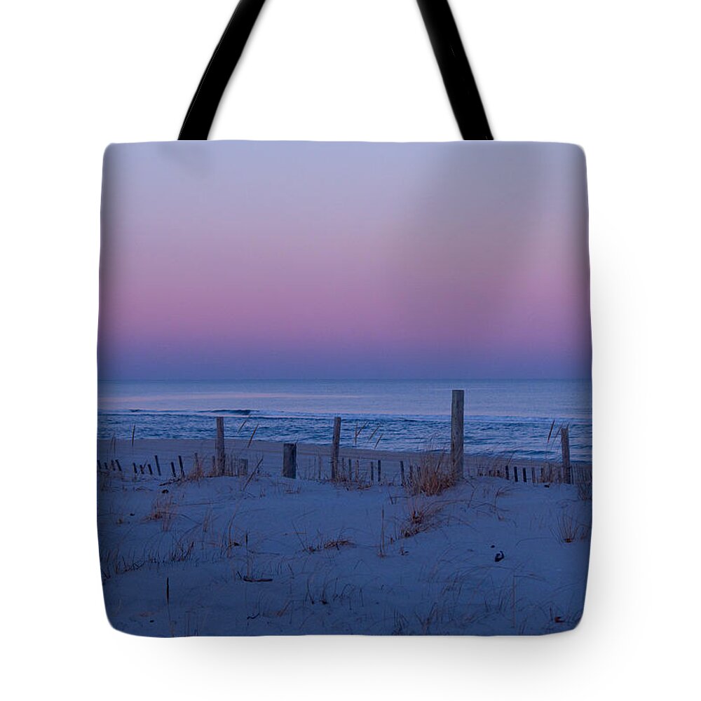 Island Beach Tote Bag featuring the photograph Twilight at Island Beach by Kristia Adams