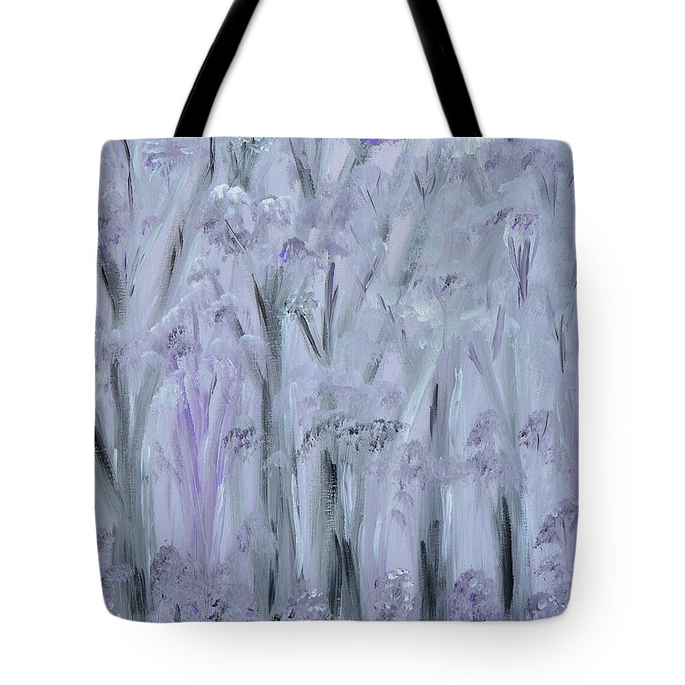 Forest Tote Bag featuring the painting Twilight Forest by Donna Blackhall