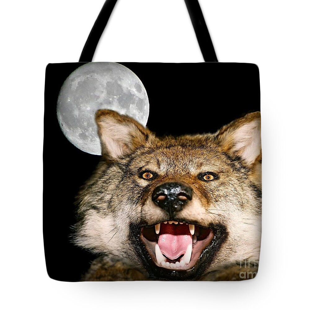 Twilight's Full Moon Tote Bag featuring the photograph Twilight's Full Moon by Patrick Witz