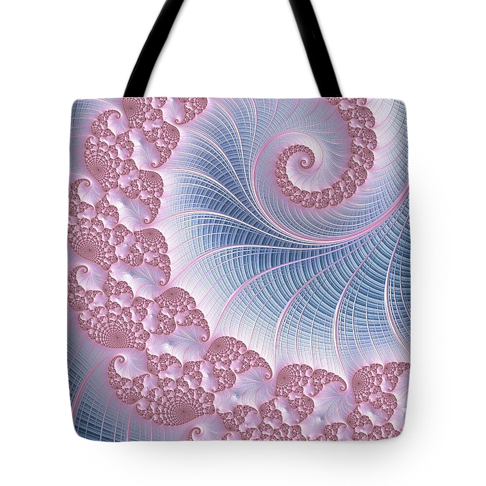 Digital Tote Bag featuring the digital art Twirly Swirl by Vix Edwards
