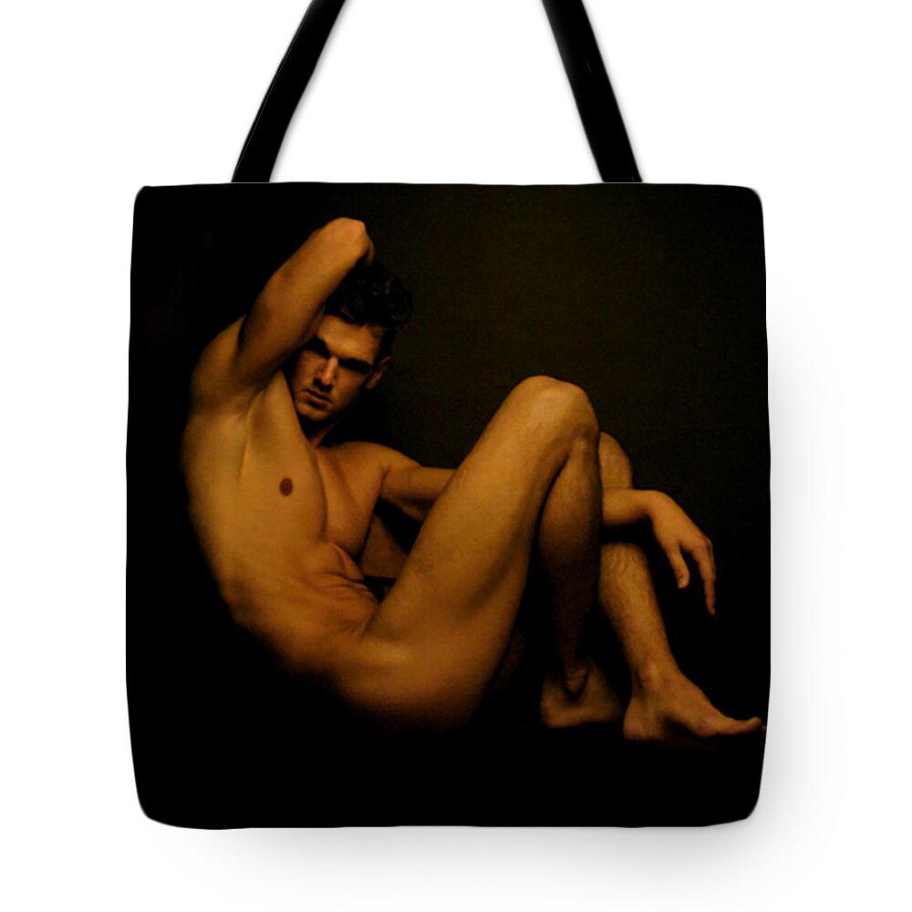 Twisted Tote Bag featuring the painting Twisted by Troy Caperton