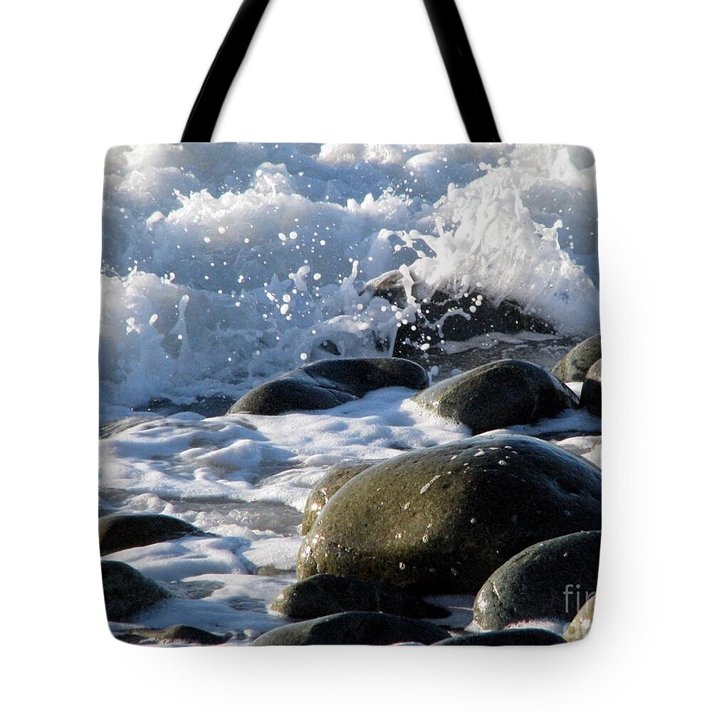 Water Tote Bag featuring the photograph Two Elements by Jola Martysz