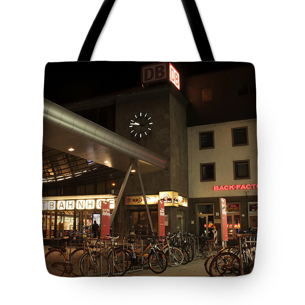 Ulm Tote Bag featuring the photograph Ulm Hauptbahnhof by Miguel Winterpacht