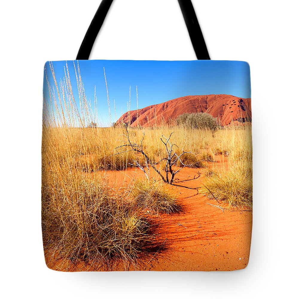 Uluru Ayers Rock Outback Australia Australian Landscape Central Northern Territory Tote Bag featuring the photograph Central Australia by Bill Robinson