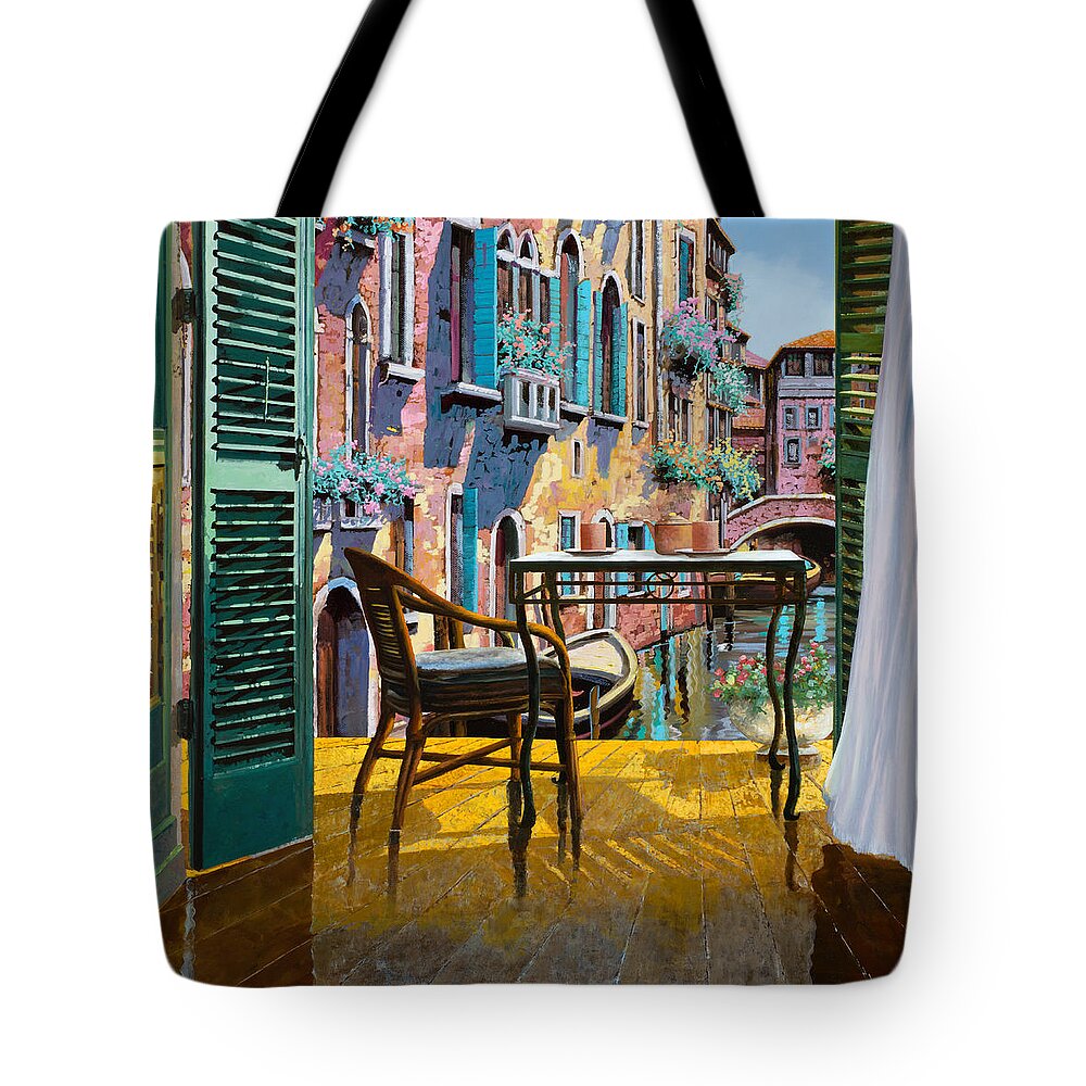 Venice Tote Bag featuring the painting Un Soggiorno A Venezia by Guido Borelli