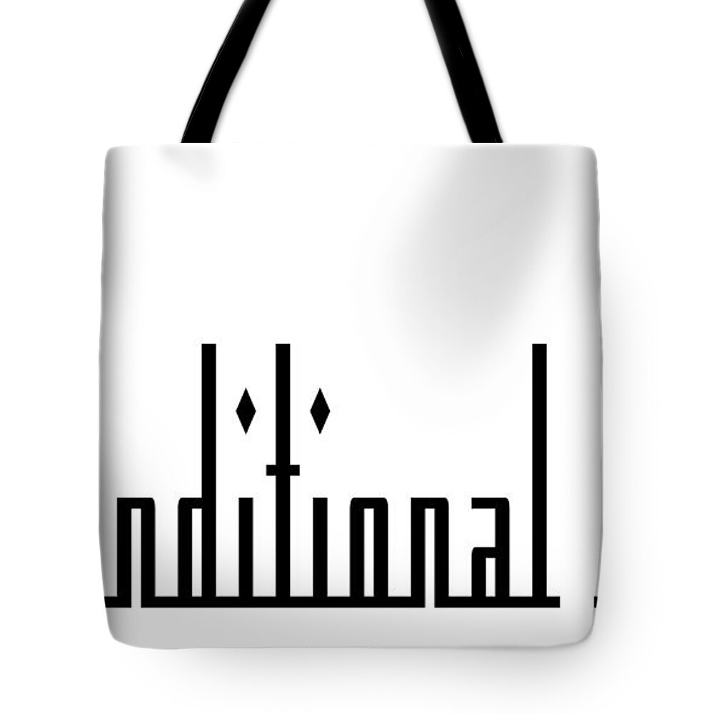Andee Design Sign Tote Bag featuring the digital art Unconditional Love 1 by Andee Design
