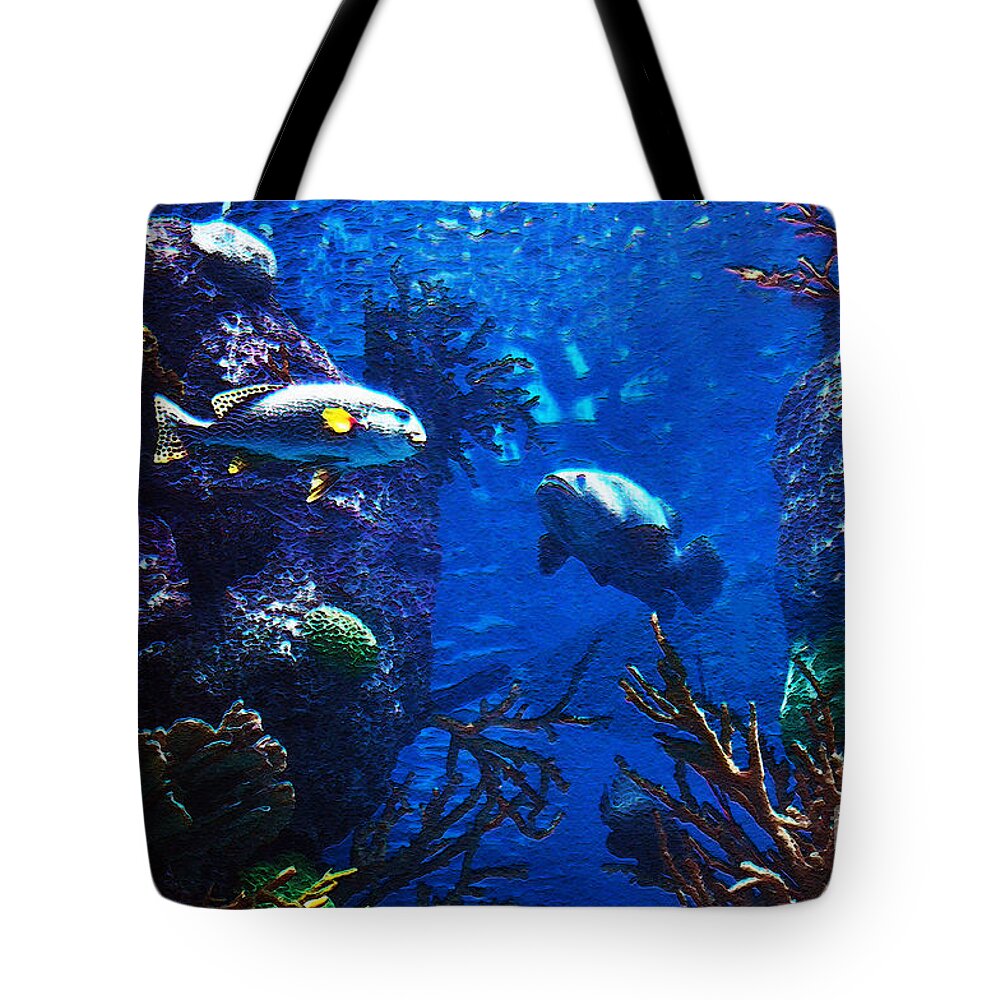 Under The Sea Tote Bag featuring the photograph Under The Sea by Lydia Holly