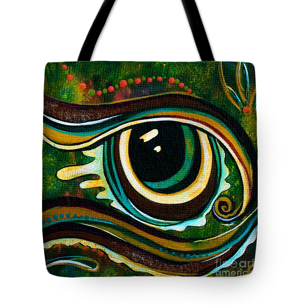 Third Eye Painting Tote Bag featuring the painting Unique Spirit Eye by Deborha Kerr