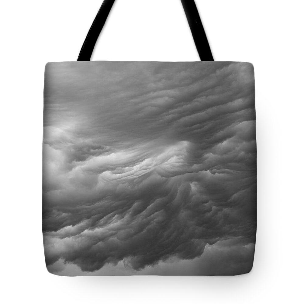 Sky Tote Bag featuring the photograph Untamed Textures of the Sky by J Laughlin