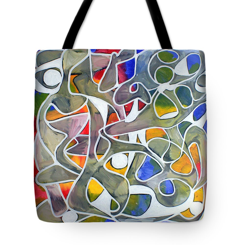 Abstract Tote Bag featuring the painting Untitled #31 by Steven Miller