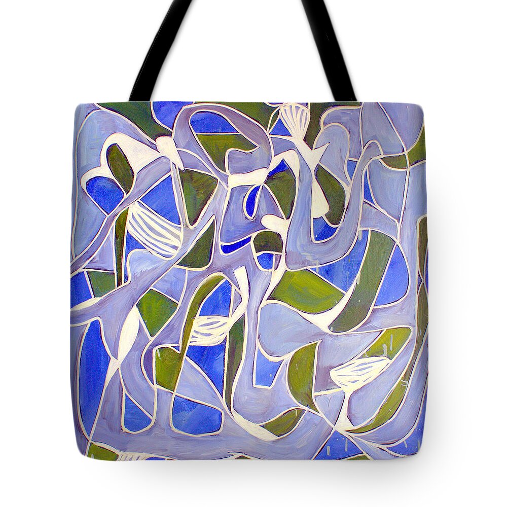 Abstract Tote Bag featuring the painting Untitled #34 by Steven Miller