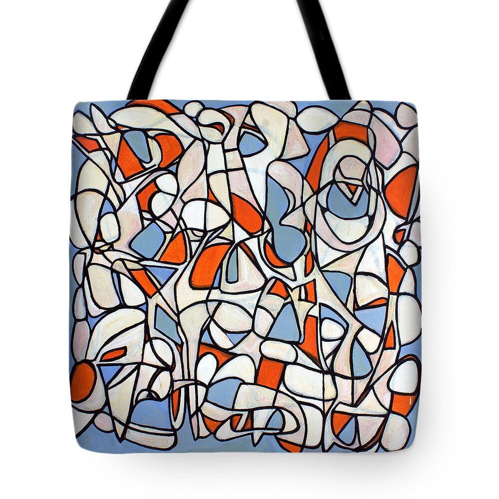 Abstract Tote Bag featuring the painting Untitled #37 by Steven Miller