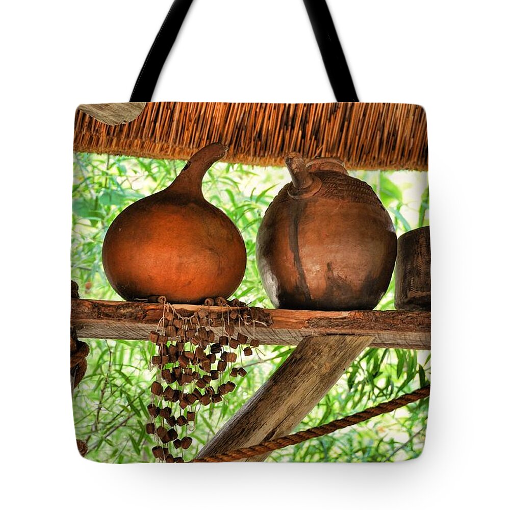 Still Life Tote Bag featuring the photograph Up On A Shelf by Jan Amiss Photography