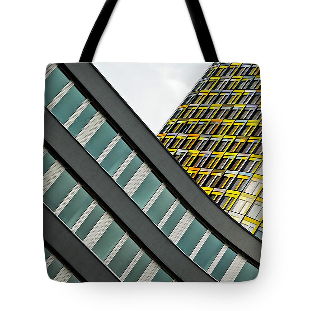 Adac Tote Bag featuring the photograph urban rectangles III by Hannes Cmarits